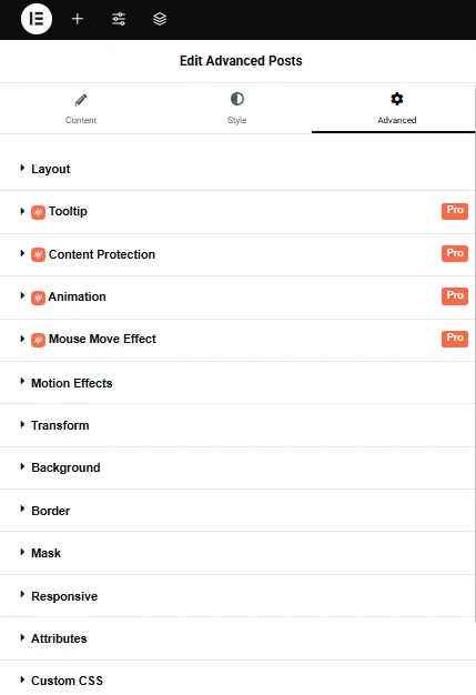 Advanced Settings