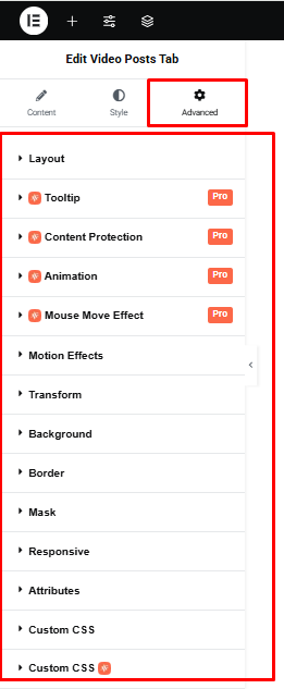 Video Posts Tab 6