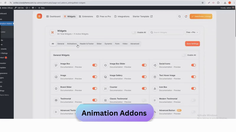 How to Configure Animation Addons for Elementor Features 9
