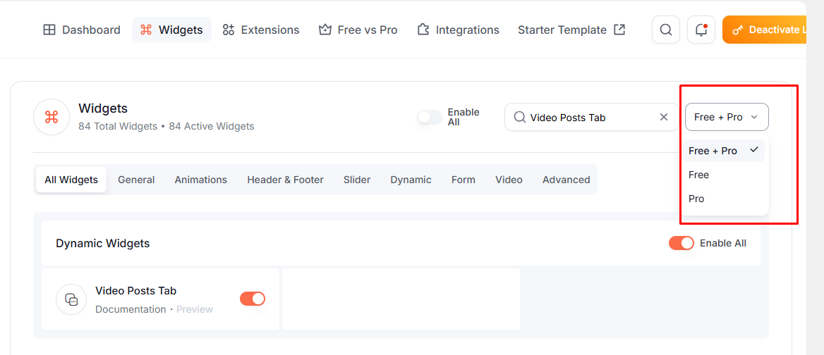 Video Posts Tab 1
