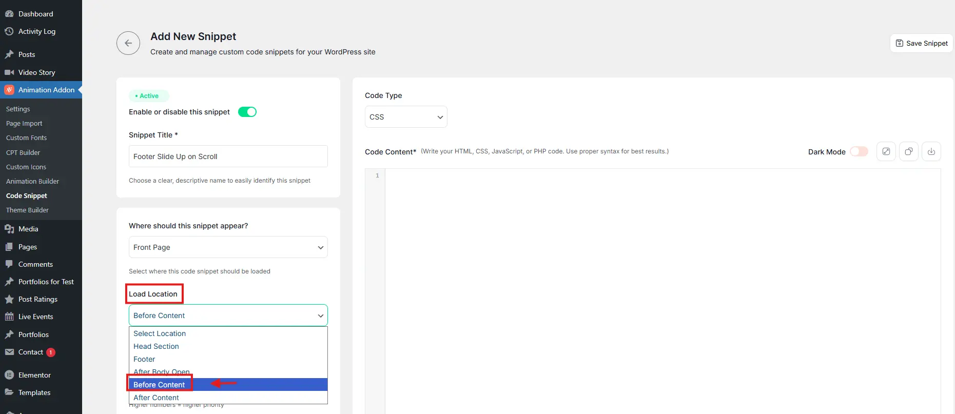Code snippet 7