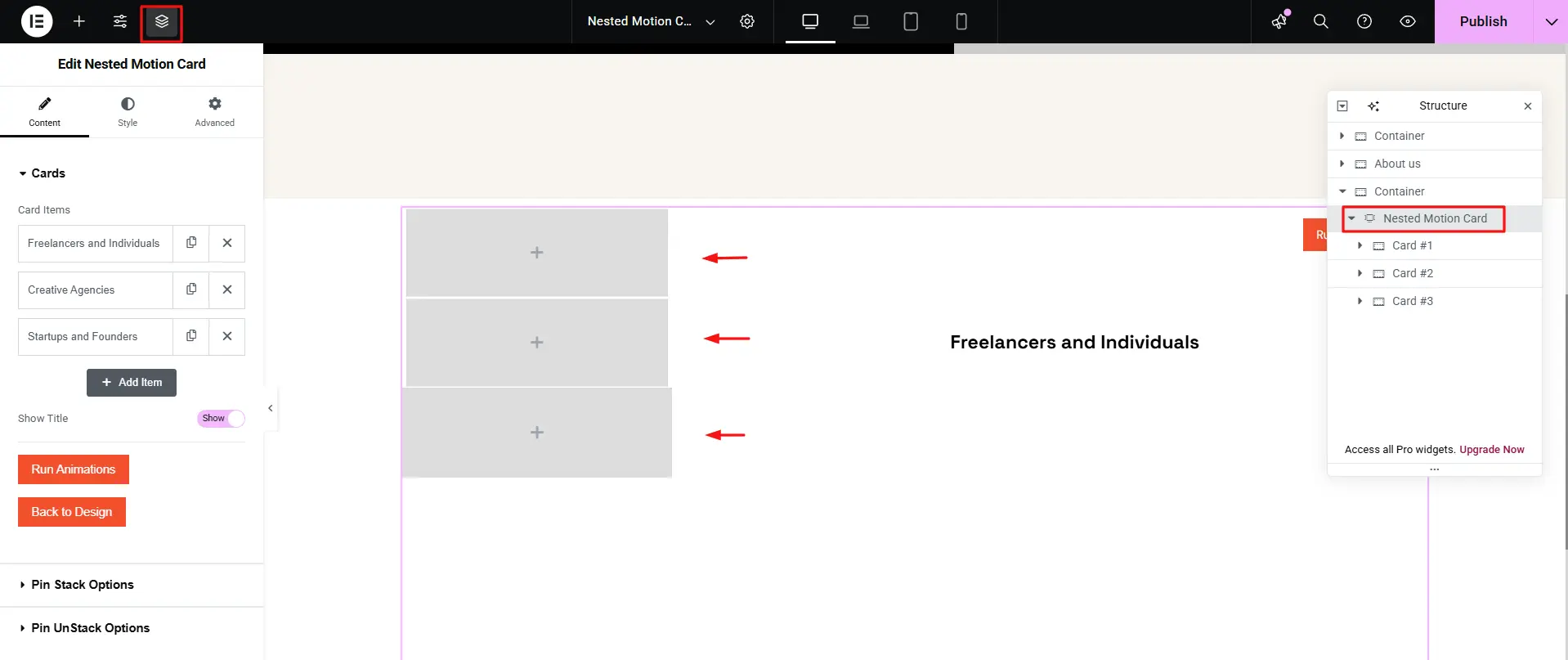 Nested motion card 6