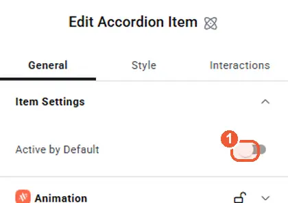 Item settings