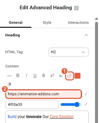 Adding a link
