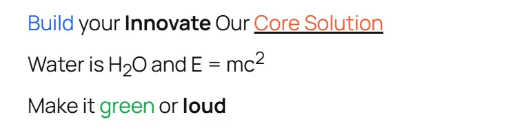 Advanced Headings on a live page