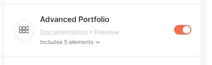 Enable the Advanced Portfolio widget