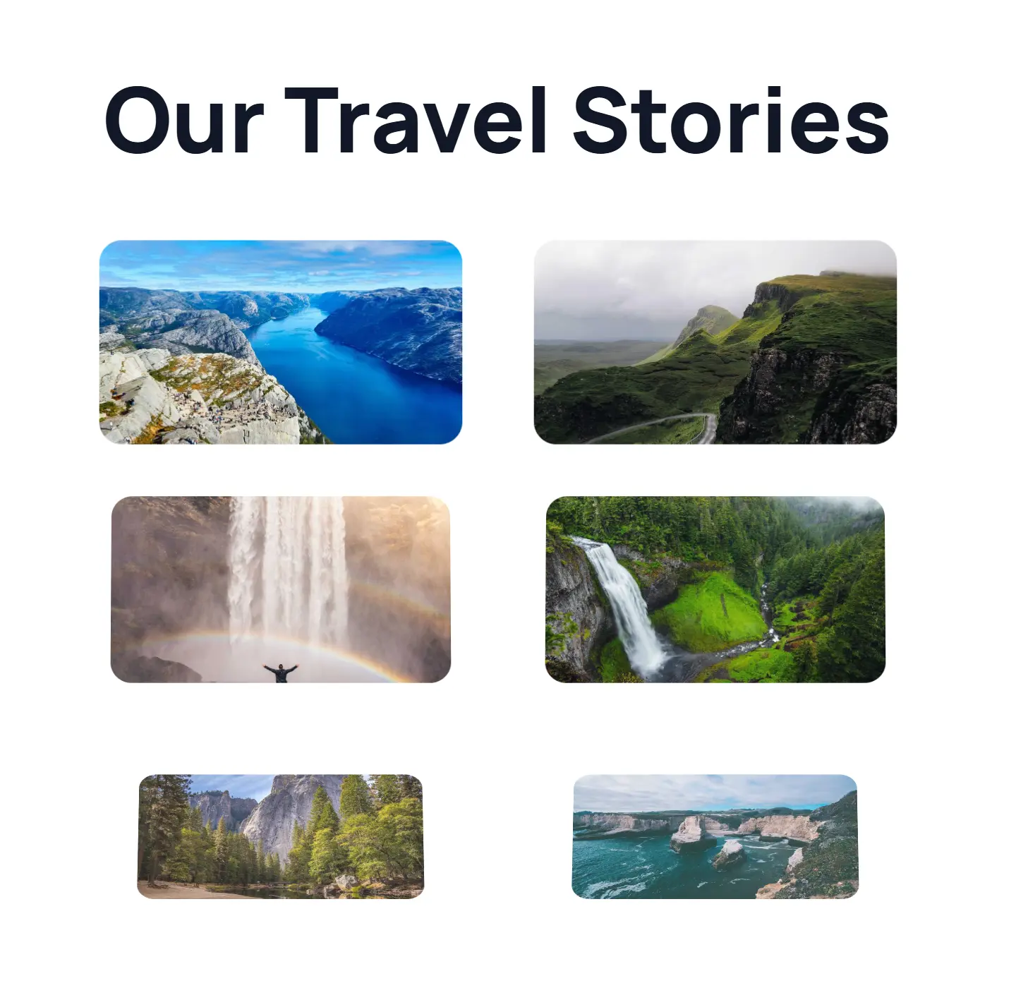 Advanced Portfolio with travel photos