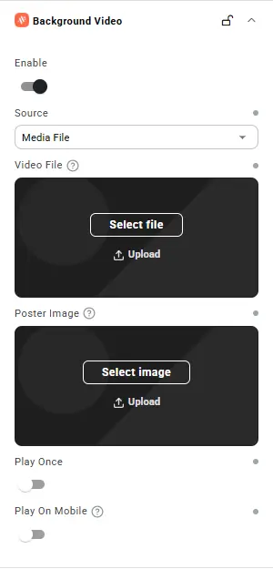 Background Video settings
