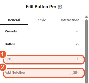 Button settings