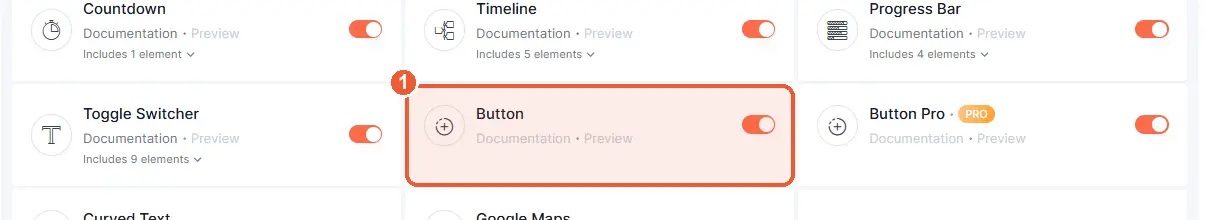 Enable the Button widget