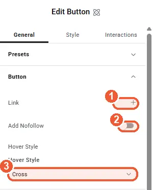Button link settings