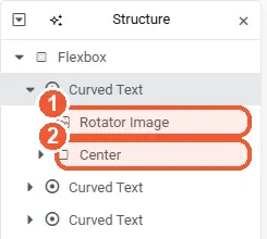 Curved Text parts