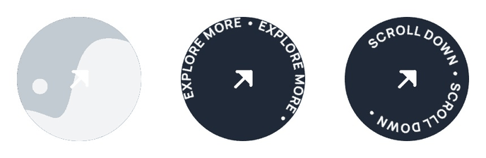 Curved Text badges spinning