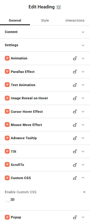 Custom CSS section