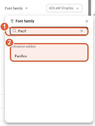 Pick a custom font in Elementor