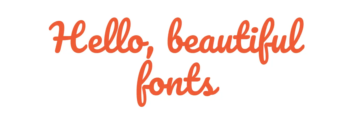 Heading in a custom font
