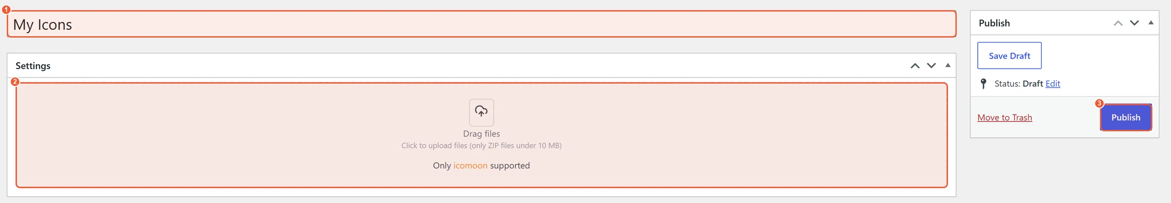 Add a custom icon set
