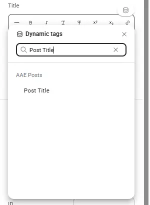 Search dynamic tags