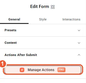 Actions After Submit