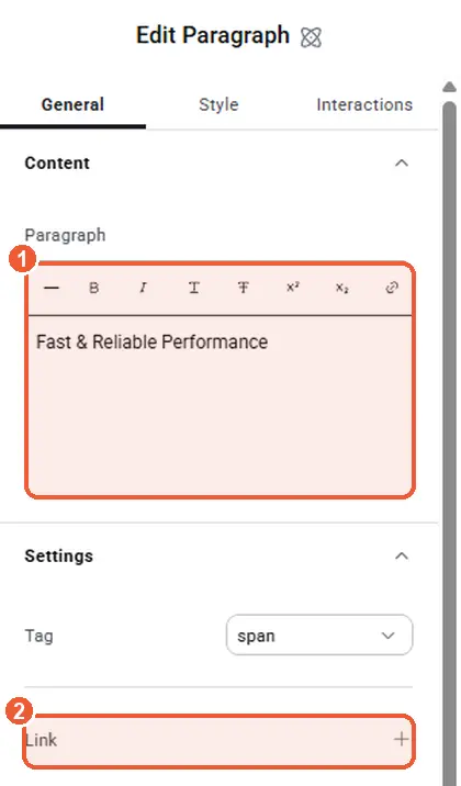 Edit the item text