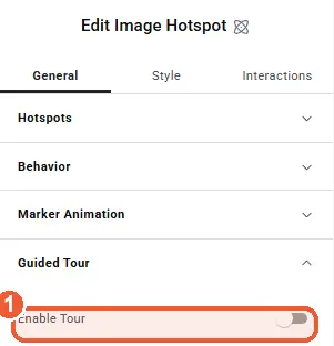 Guided tour settings