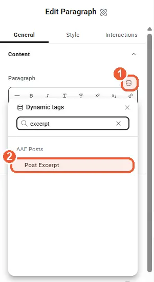 Dynamic tags