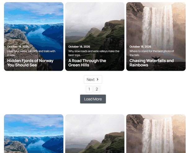 Loop Grid hover effect