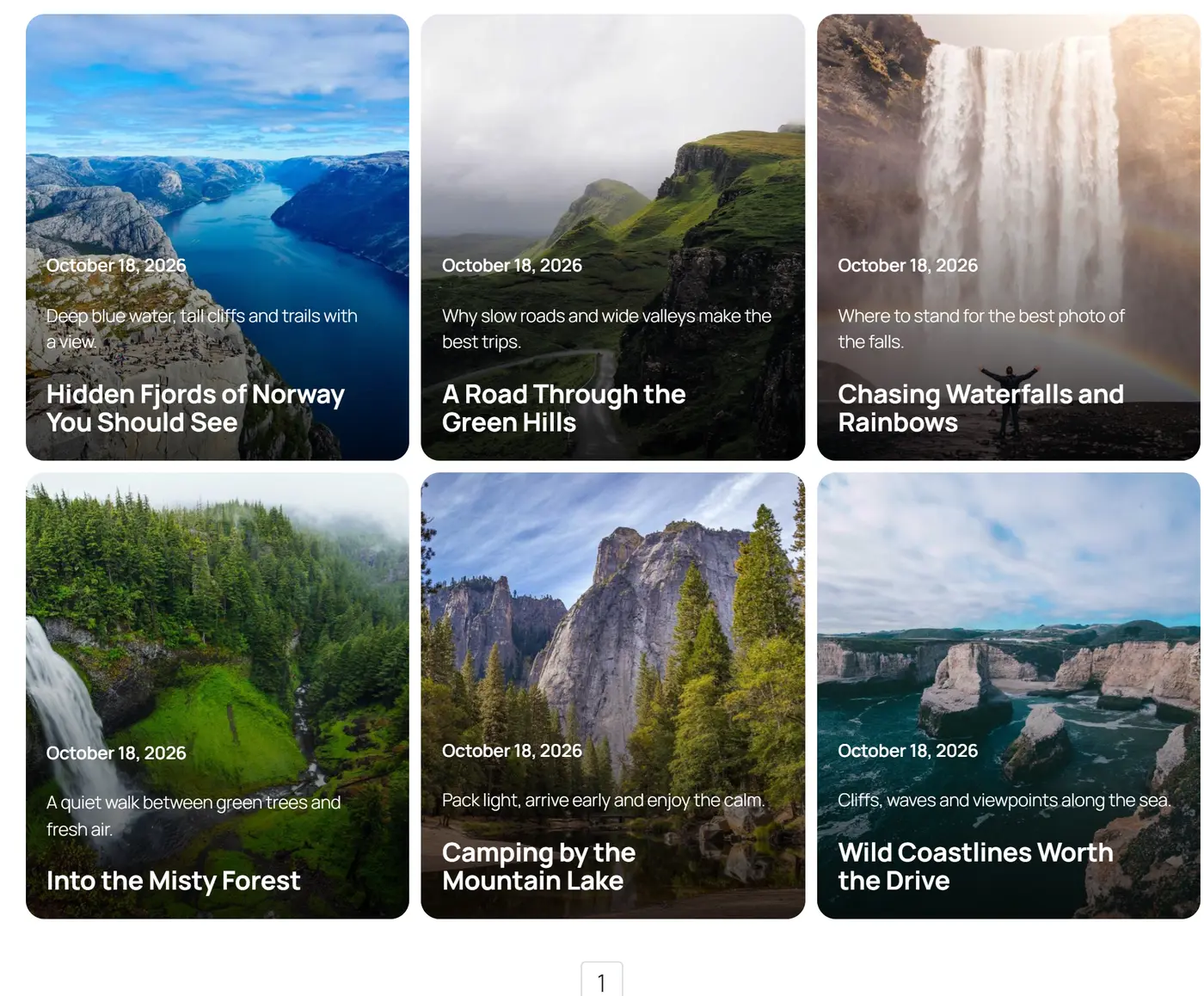 Loop Grid with image cover cards