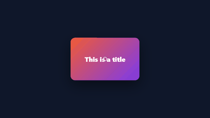 A card moving the opposite way of the mouse