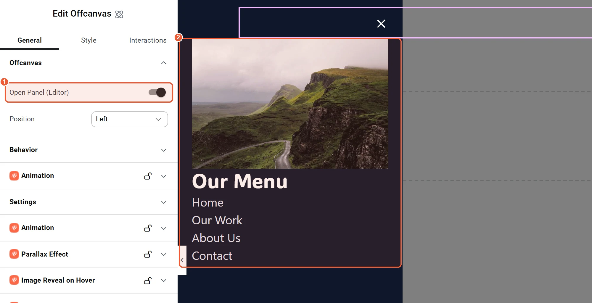 Edit the drawer in the editor