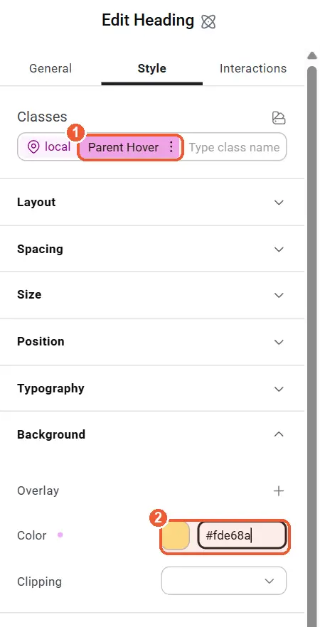 Styling the Parent Hover state