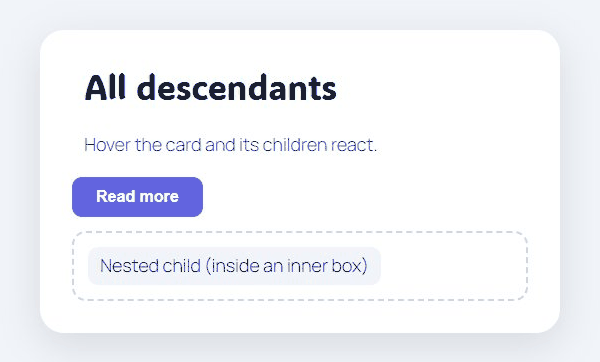 All descendants scope