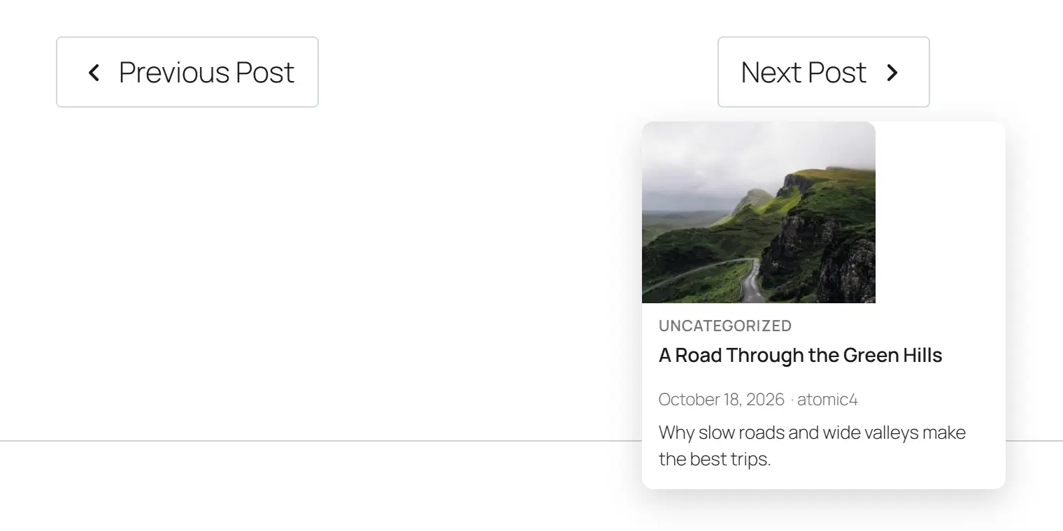 Post Pagination with hover preview