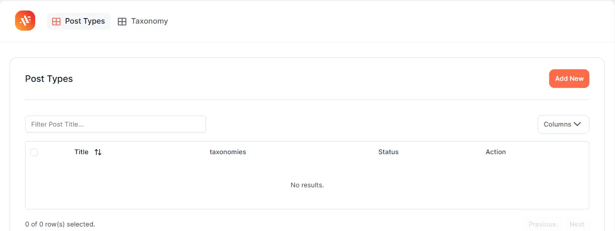CPT Builder post types list