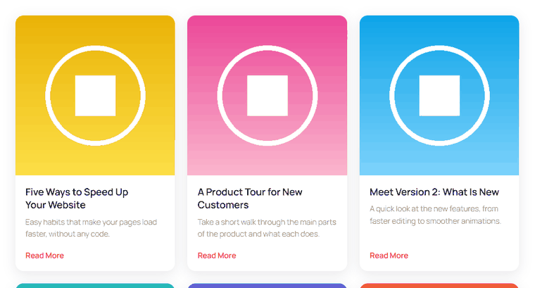 Posts Grid hover effect