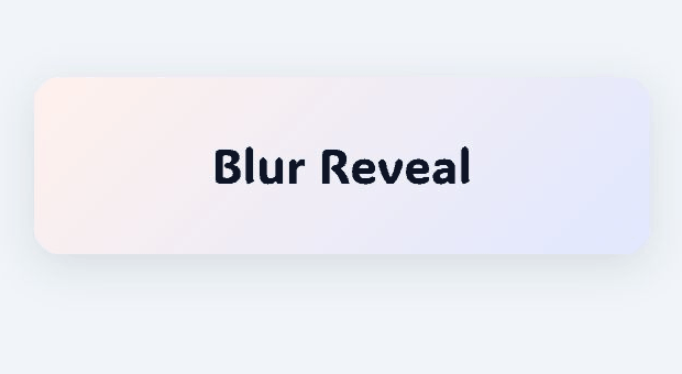 Blur Reveal animation