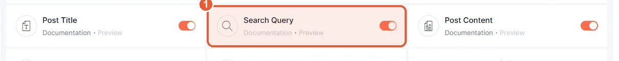 Enable the Search Query widget