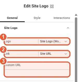 Site Logo settings
