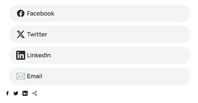 Social Share on a live page
