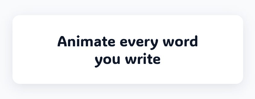 Character text animation