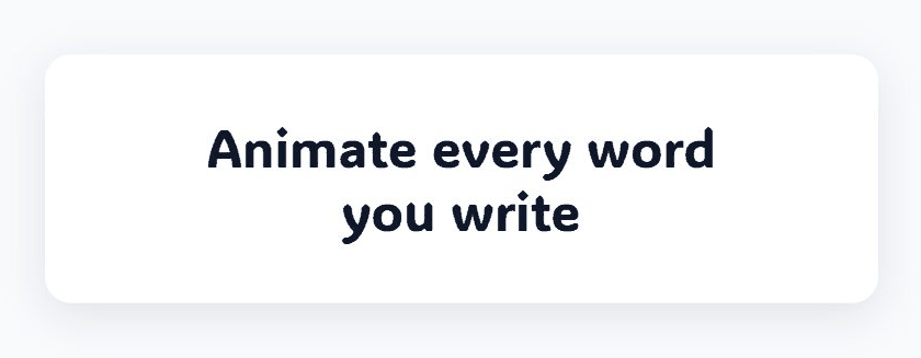 Word text animation