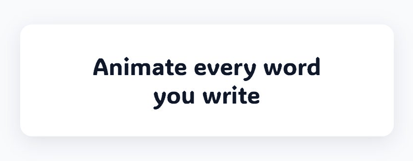 Text Move text animation