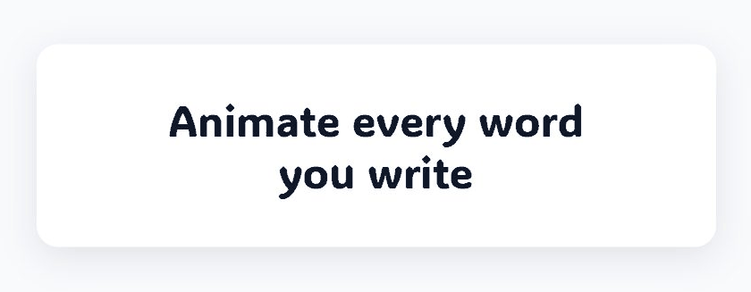 Text Scale text animation