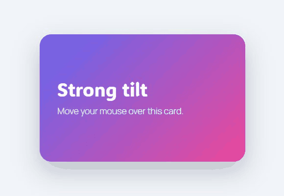 Strong tilt