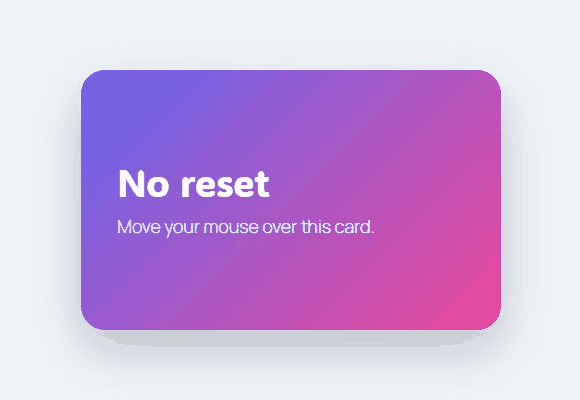 No reset