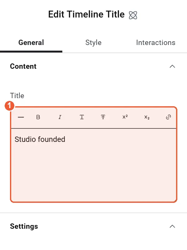 Editing the title