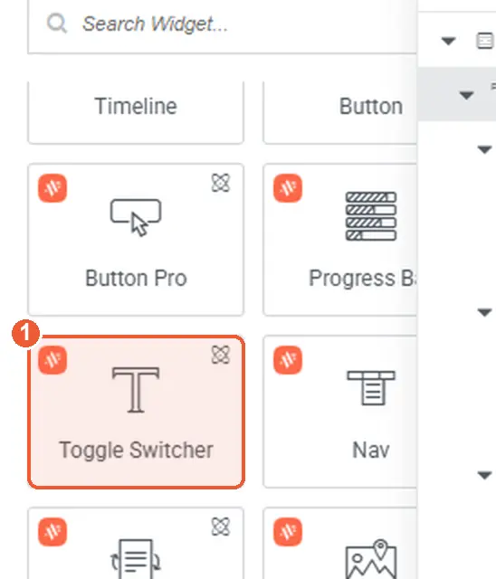 Toggle Switcher in the Elements panel