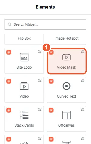 Video Mask in the Elements panel