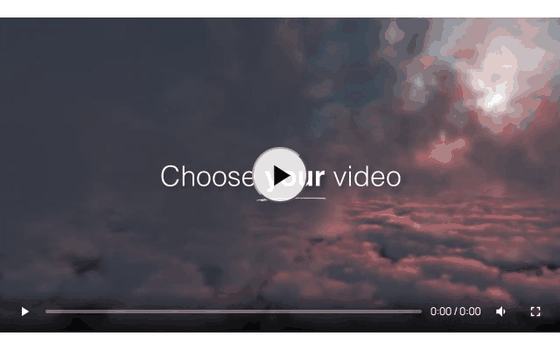 Video widget playing a YouTube video