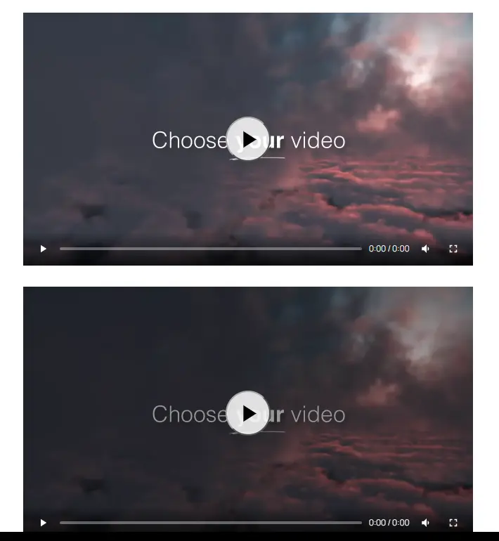 Two Video widgets on a live page